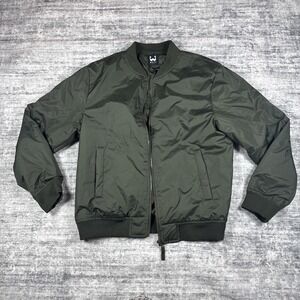 Shell Bomber Jacket Men's Size Large Olive Green WXYZ Brand Zip Up New